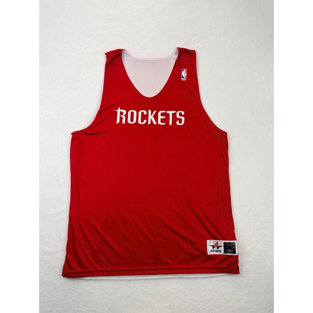 Alleson Athletic Houston Rockets NBA Reversible Basketball Jersey Red White XL